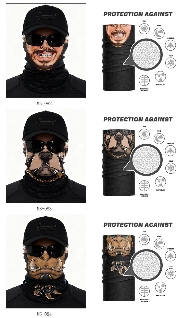 Nahtloser Nackenschutz UV-Schutz Atmungsaktives Bandana Unisex Outdoor-Halstuch für Wandern Klettern Angeln Radfahren Sport – Detail 8
