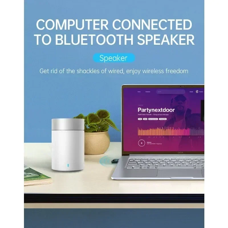 Bluetooth 5.0 USBワイヤレスドングルアダプター,音楽受信機,PC用ミニBluetooth送信機,ファイル転送