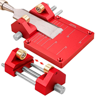Chisel Sharpening Jig Kit 0-70mm Sharpening Range Sharpening Holder Guide 15 To 45 Degree Angle Fixture for Chisels and Planes