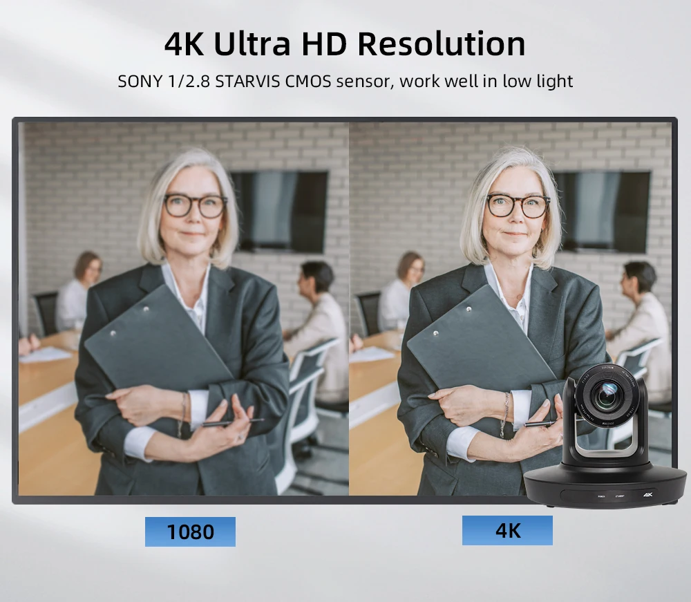 USB HDM1 óptico del IP del zoom 20x de la cámara 4K PTZ con transmisión en vivo de la cámara Poe PTZ