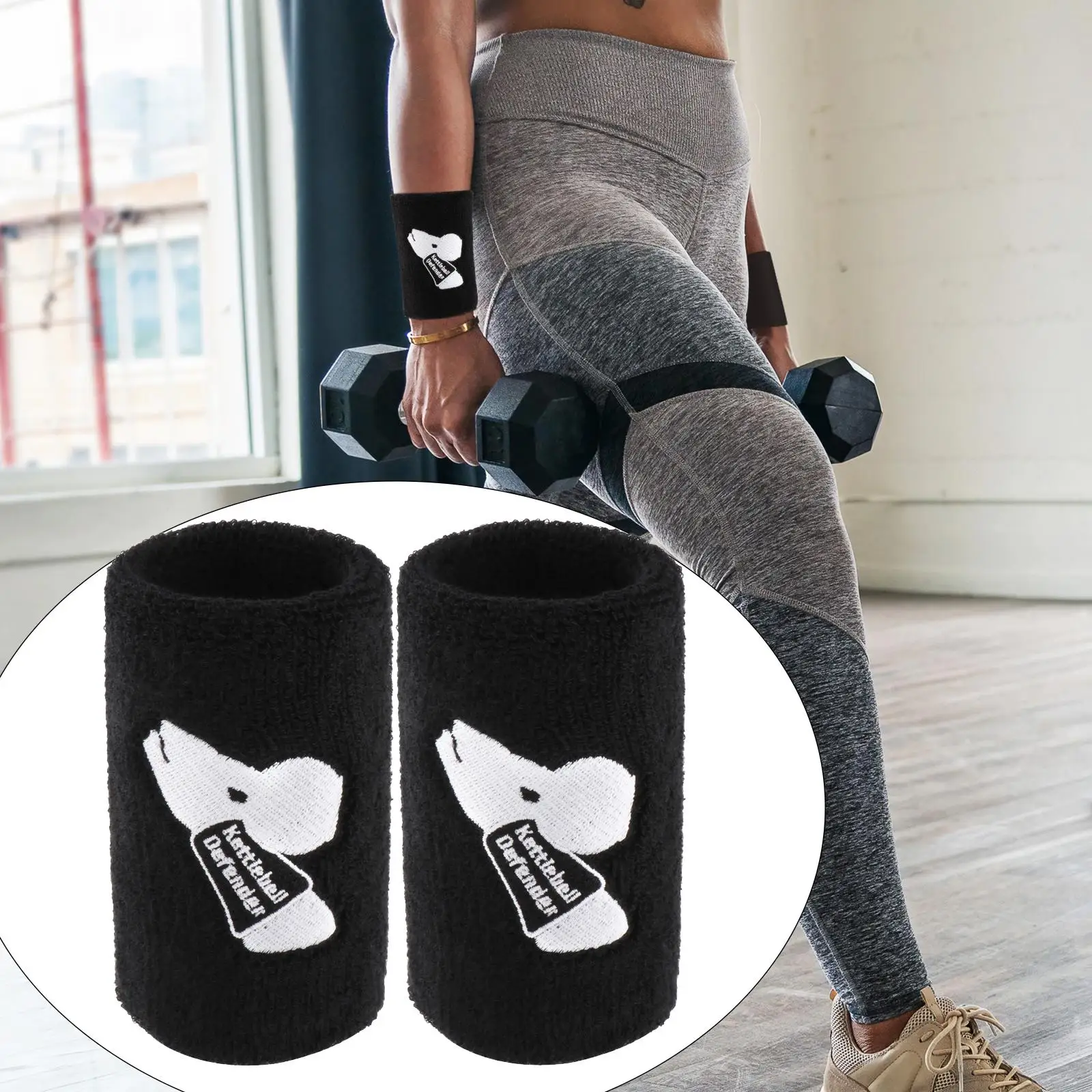 2x Kettlebell Wrist Guards Forearm Protector Wrap for Men & Women Sports