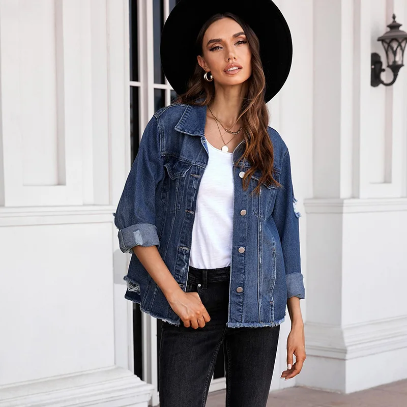 

2025 Winter Washed Denim , New Slim Fit , Short Cardigan Jacket for Women.