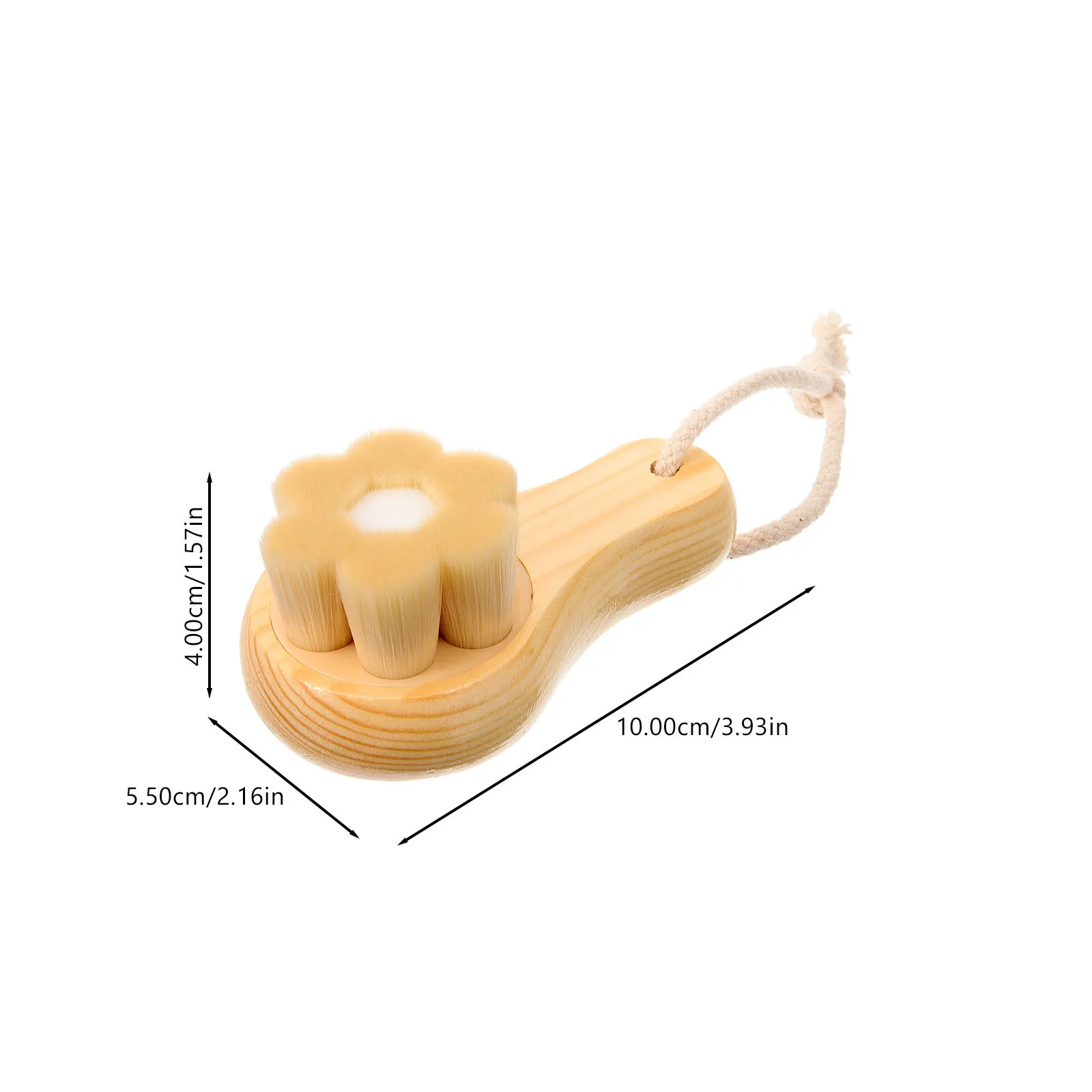 Gezichtsscrubber met houten handvat Handmatige gezichtsreinigingsborstel Peeling Diepe verzorging Gezichtsborstel Huidverzorgingshulpmiddelen