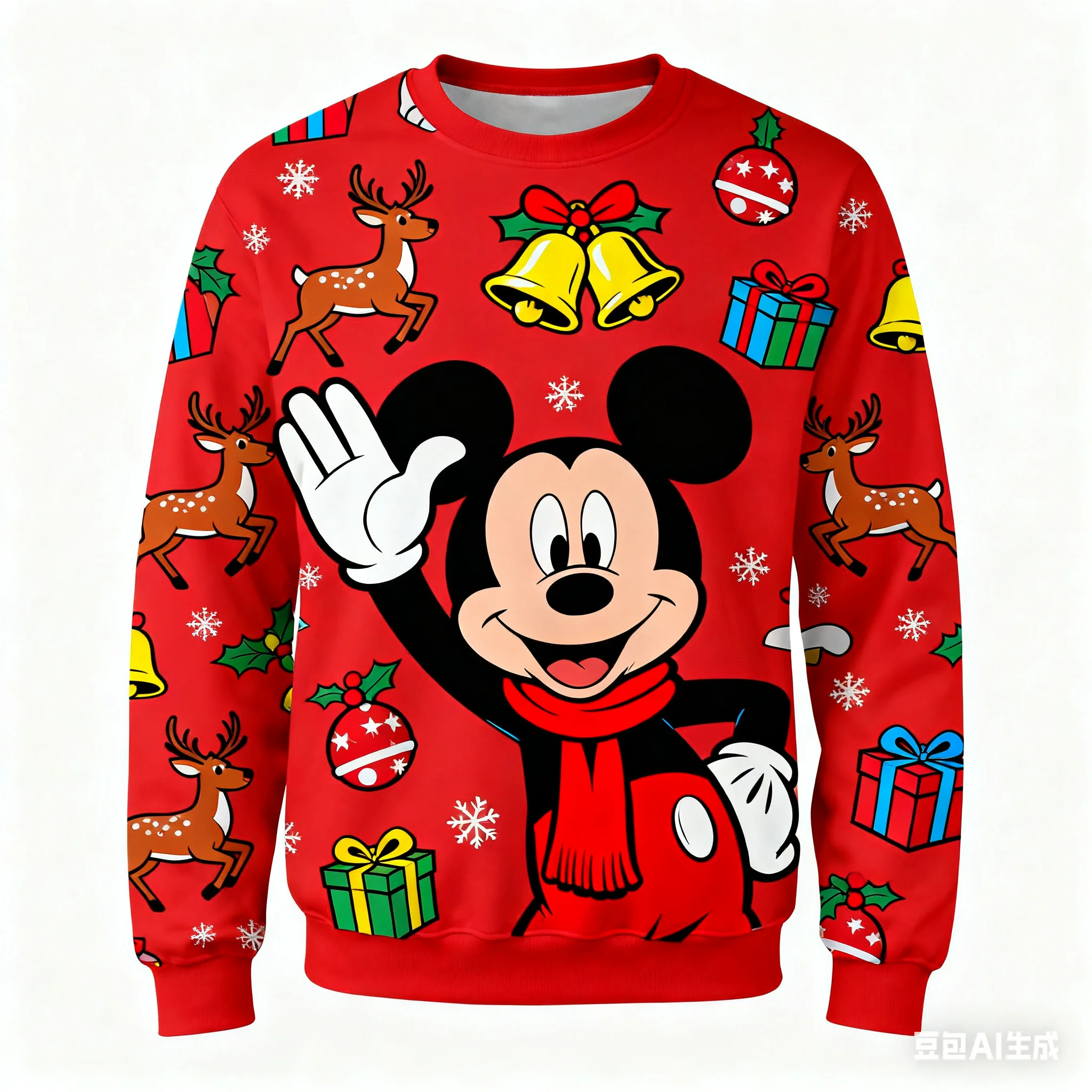 Bluzy świąteczne Disney Myszka Miki z nadrukiem 3D, jesienna moda, styl Y2K, bluzy dla dzieci, bluzy męskie i damskie