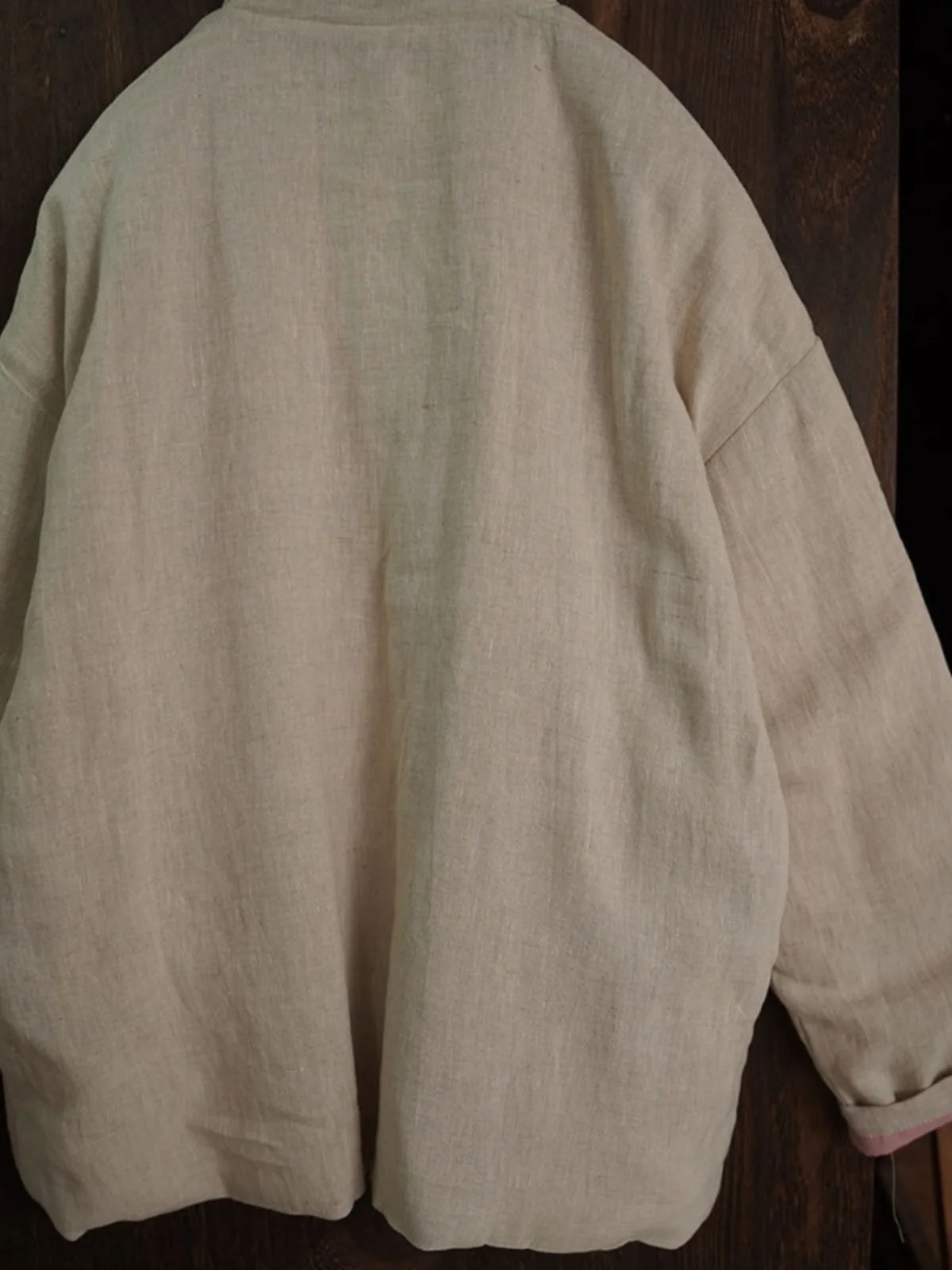 Retro chiński płaszcz zimowy damski z bawełny Sle Thiened, stójka, zapinany na guziki, zapewniający ciepło, długi rękaw, czysty...