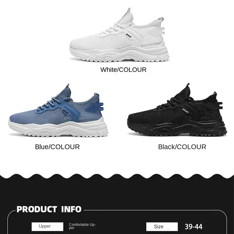 Oulylan Nuove scarpe sportive casual da uomo Mesh traspirante Leggero Suola morbida Sneaker Primavera Comode calzature da corsa antiscivolo