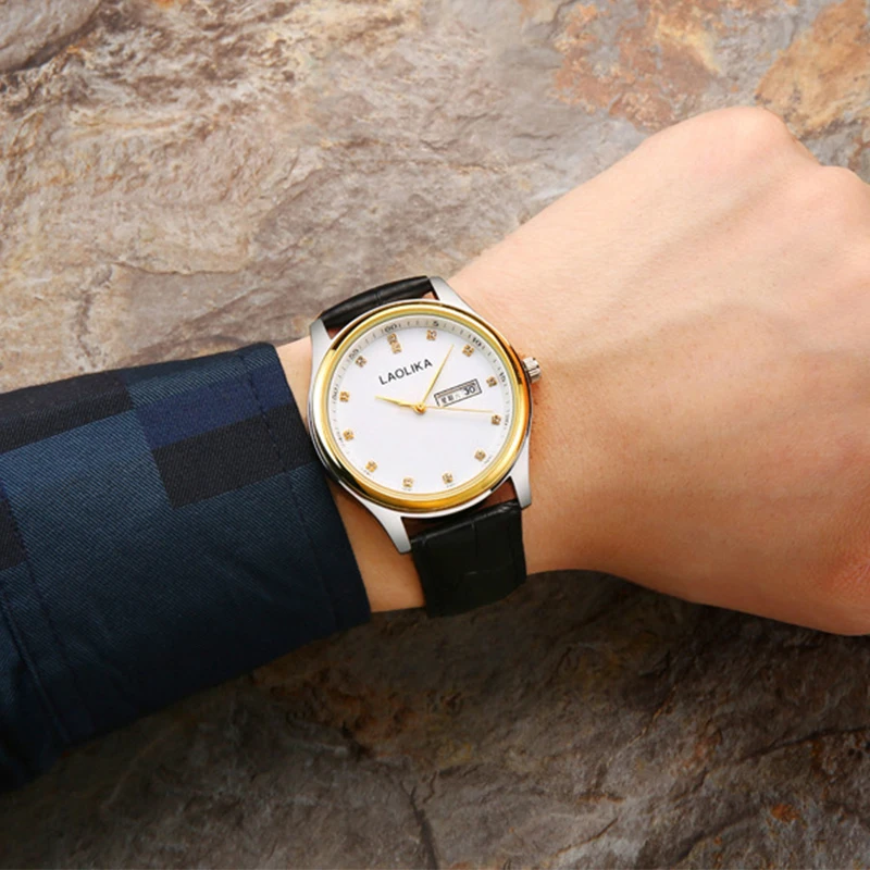 Relojes de lujo de marca superior para Hombre, Reloj de pulsera de cuarzo analógico de Metal Simple, correa de Reloj de cuero, relojes de negocios informales para Hombre, Reloj para Hombre