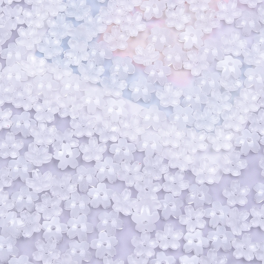 50pcs/Lot Glass Materials Flower Bead Caps For Jewelry Making Supplies DIY Crafts Bead End Vintage Accessories Handmade Earrings