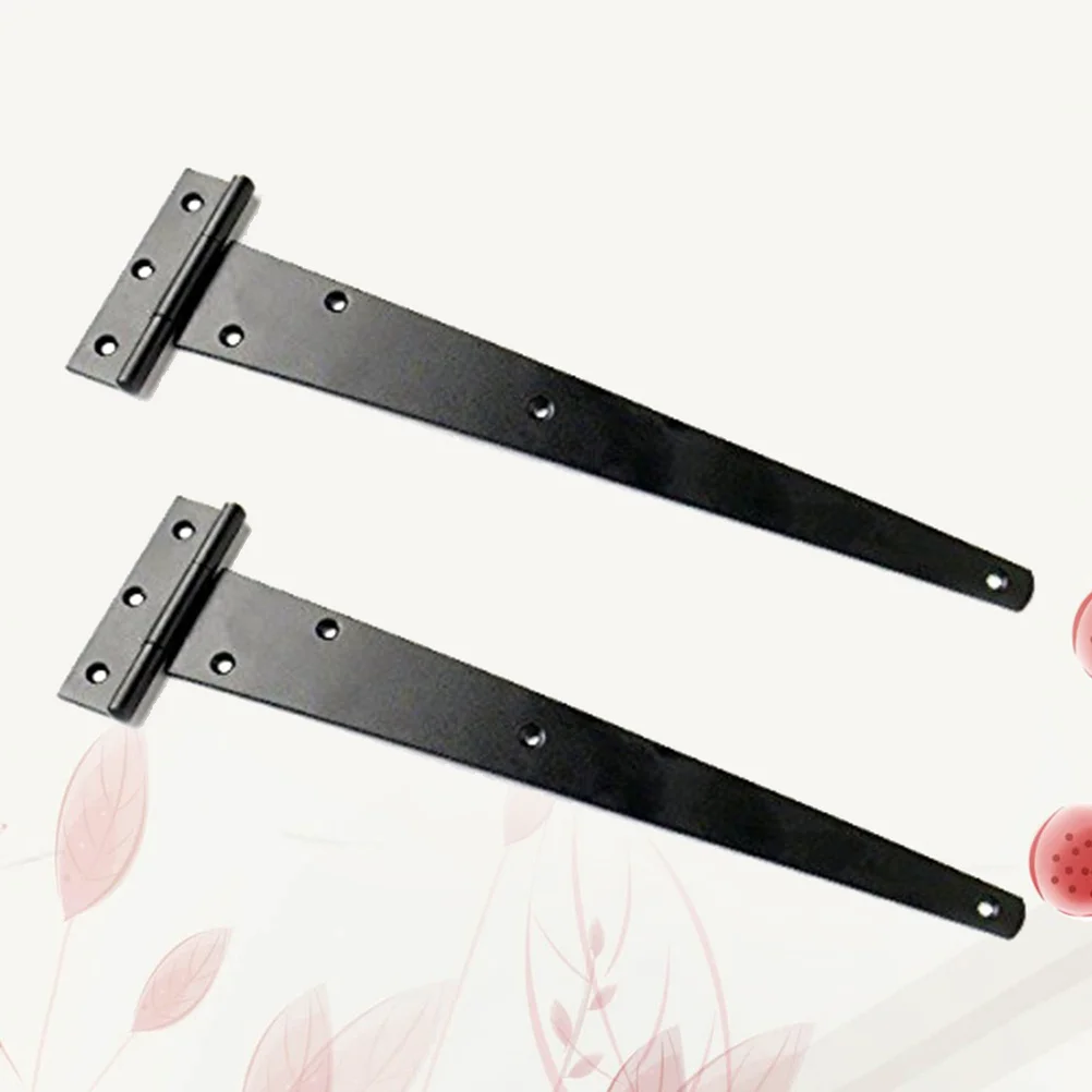 

2Pcs T-Type Hinge Heavy Duty Metal Light Duty Strap Tee Hinge Doors Cabinets Furniture Left Right Hand Applications Black