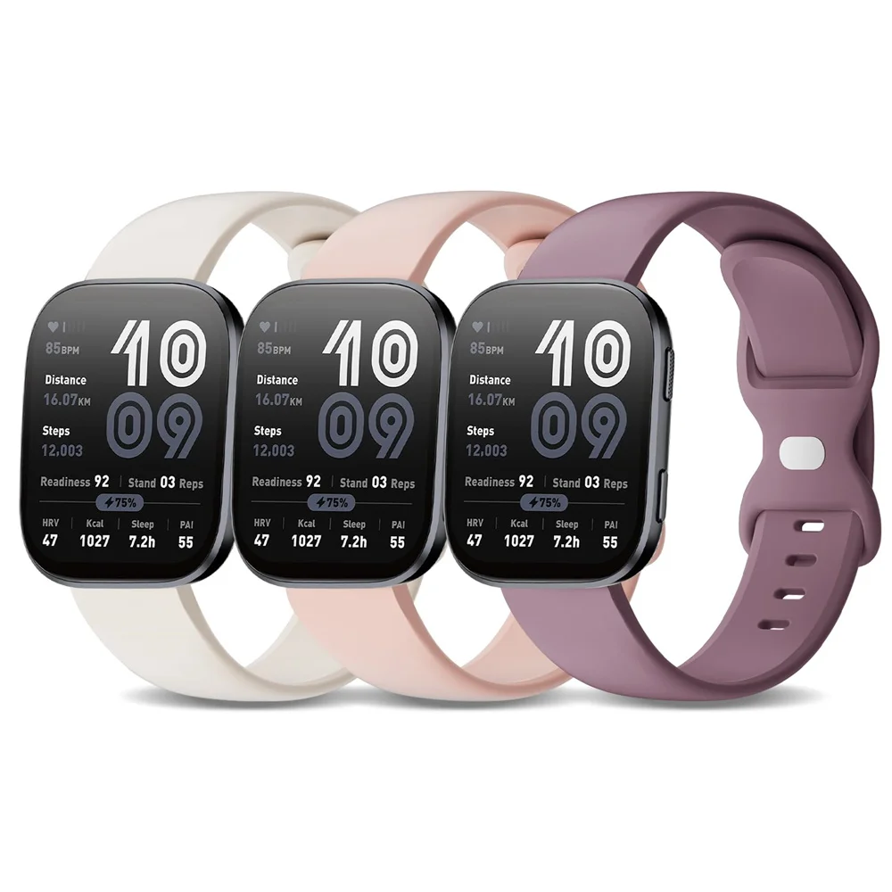 Спортивный ремешок для часов 20 мм для Amazfit GTS 4/4 mini/3/2/2e, силиконовый браслет Soft Correas для amazfit bip 3/3 pro/Bip U-S-lite, ремешки