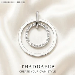 Pendant Circles Pave Brand New Fashion Glam Jewelry Europe 925 Sterling Silver Accessories Soul Gift For Women
