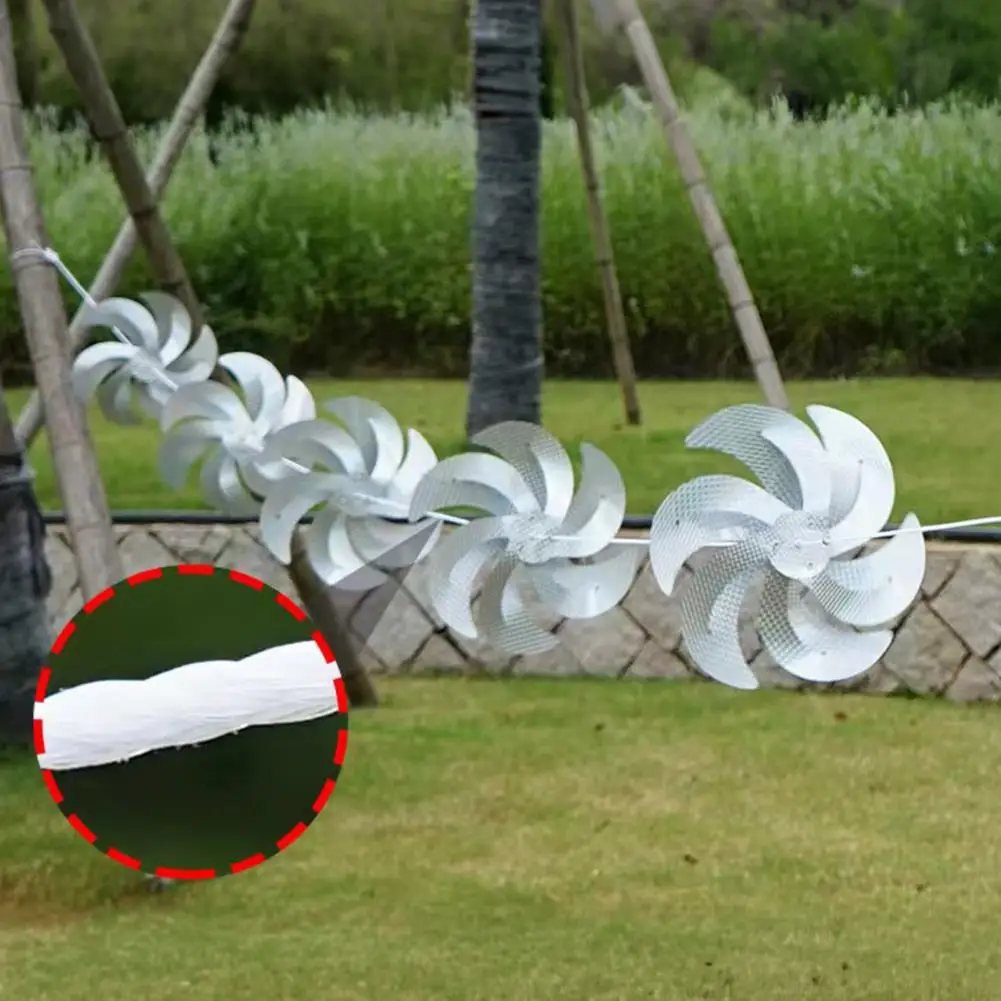 

Outdoor Bird Repellent Vegetable Garden Bird Repellent Reflective Pinwheel Set with 10m String Outdoor Bird Deterrent for Yard