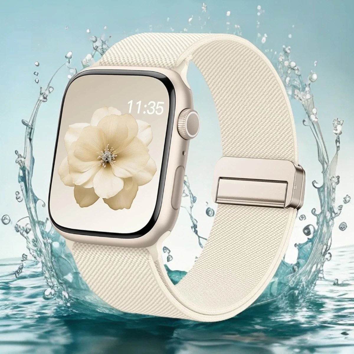 Wasserdichtes Nylonarmband mit Magnetverschluss für Apple Watch Band Damen Herren 49 mm Sportarmbänder für Iwatch Ultra3/2 Serie 11 10 9 8 7
