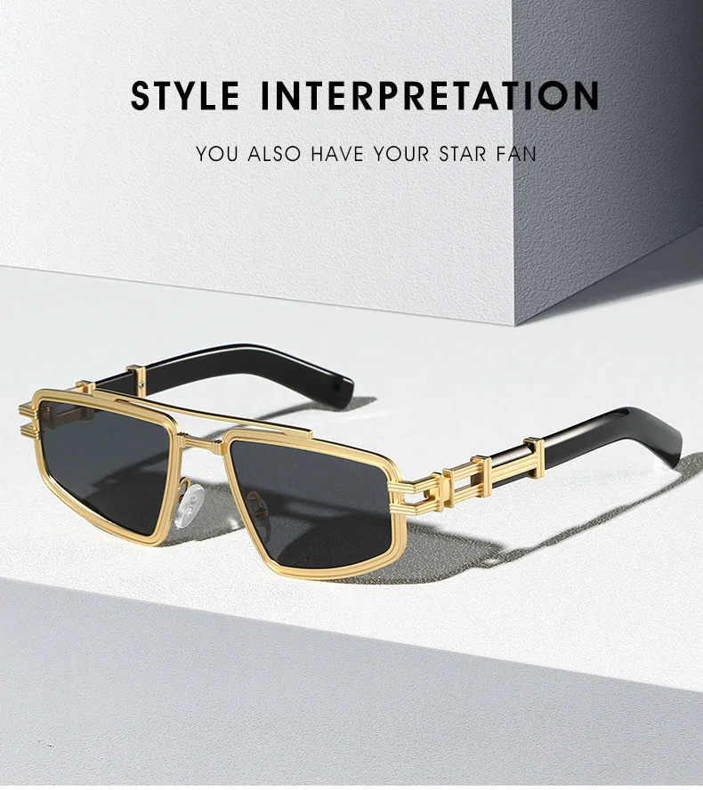 2026New Mann Frau Sonnenbrille Mode Vielseitig Trend Brillen Doppel Strahl Design Shades Outdoor Unisex UV400 Sunnies9626 – Detail 1
