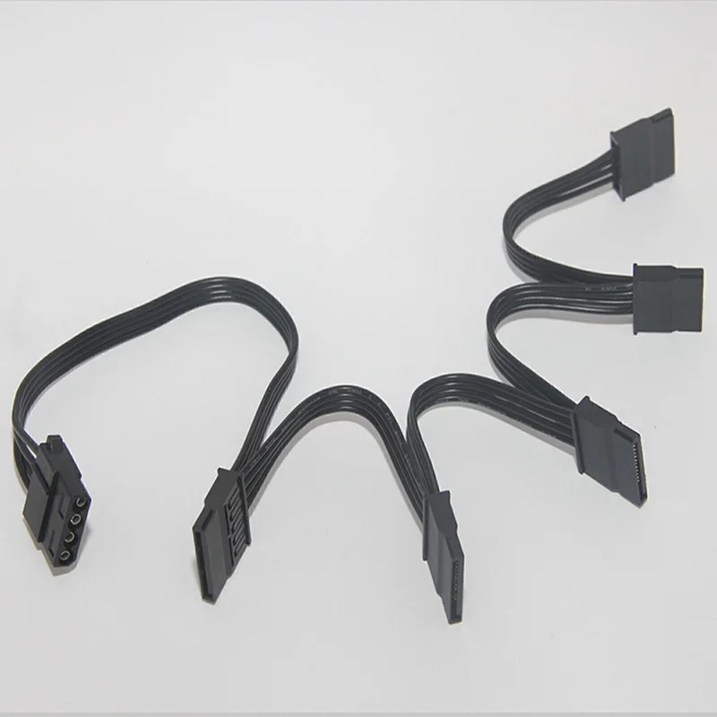 

Z 4pin IDE 1 to 5 SATA 15Pin Hard Drive Power Supply Splitter Cable Cord Line DIY