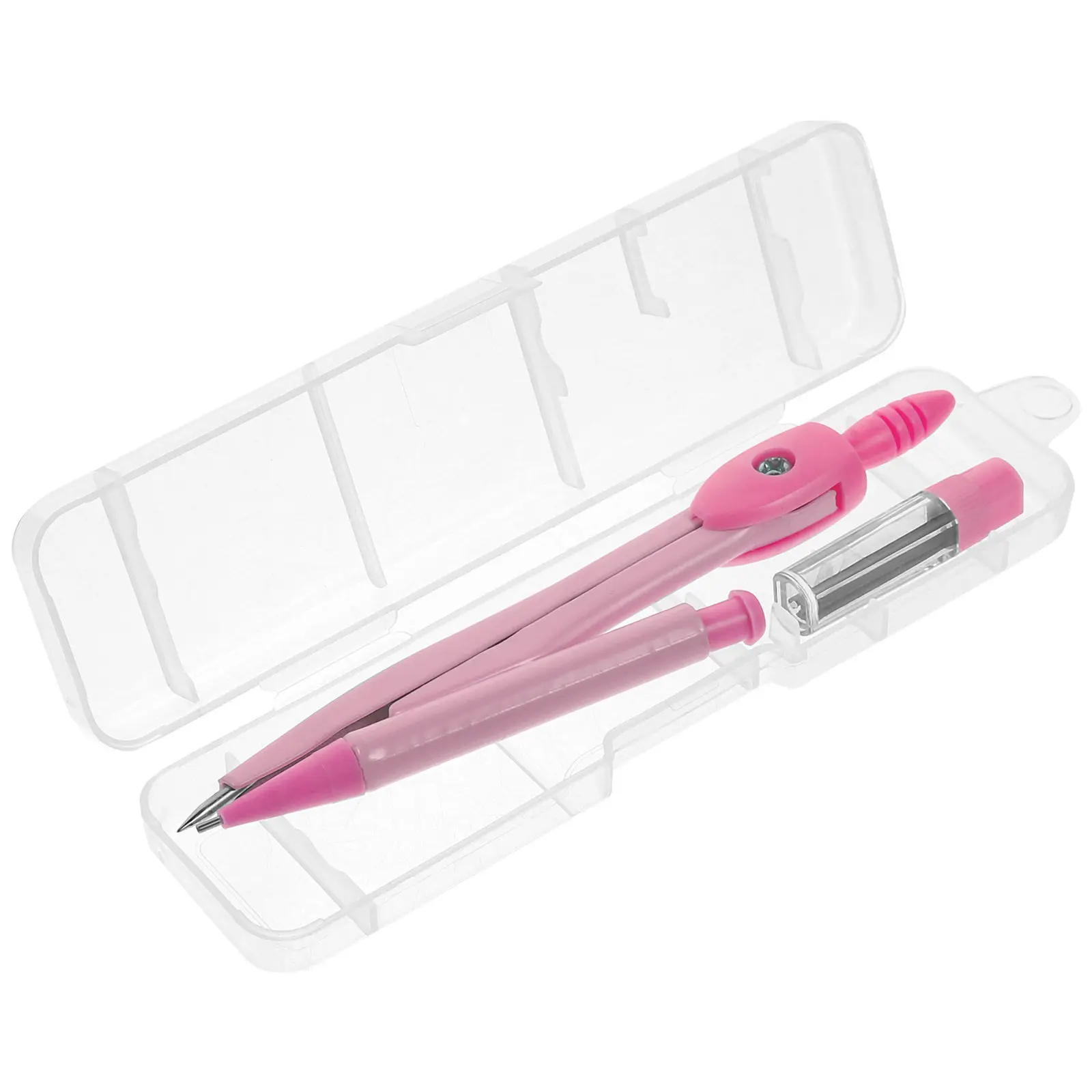 1Set Smooth Operation Metal Compasses for Students Teachers Geometry Drafting Circle Drawing Tool Portable School Workshop Use
