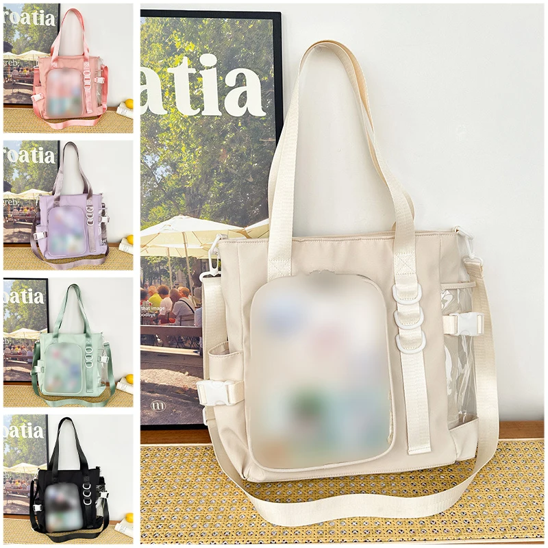 

Lolita Cute display bag Japanese High School Girls JK Bag Transparent Itabag Women New Book Shoulder Bag Tote Handbags