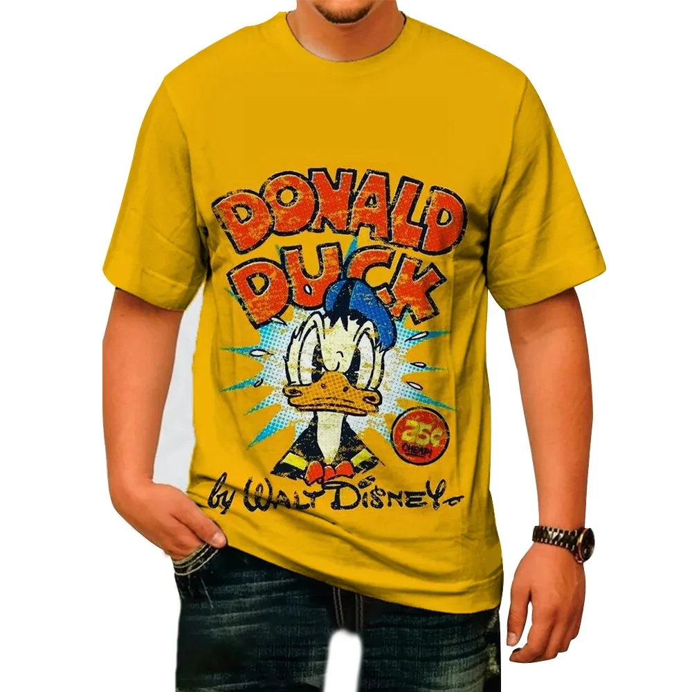 

Men Women Disney Donald Duck T-shirt Summer Funny Cartoon Tops Tees Male Fashion Short Sleeve Clothing Casual Stylish Streetwear