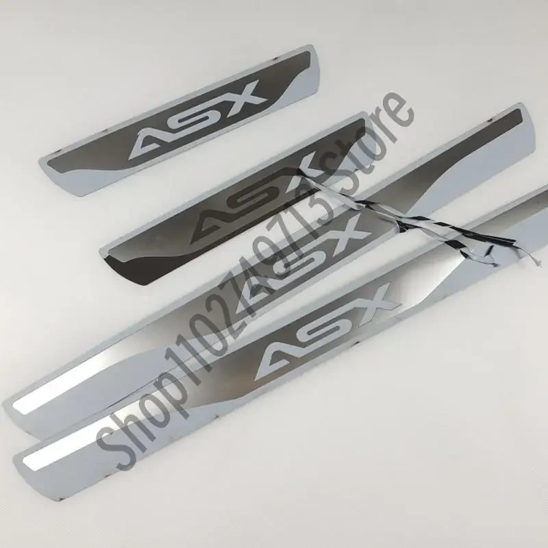 For Mitsubishi ASX Accessories Door Sill Scuff Plate Protector Car Sticker Threshold Pedal Guard Trim 2017 2016 2020 2022 2021