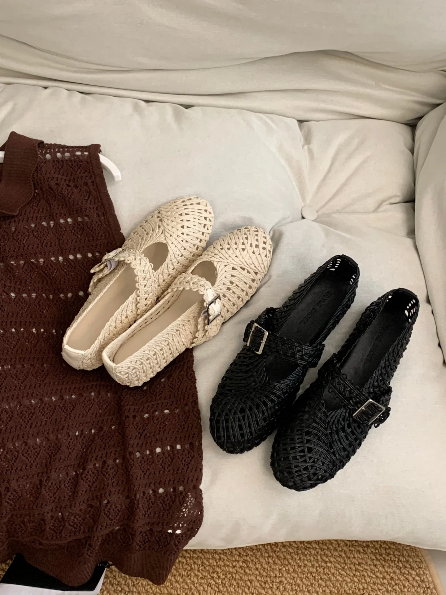 eryue-korean-style-hollow-out-ballet-flat-shoes-women's-summer-buckle-slip-on-increased-height-commute-soft-fairy-wind
