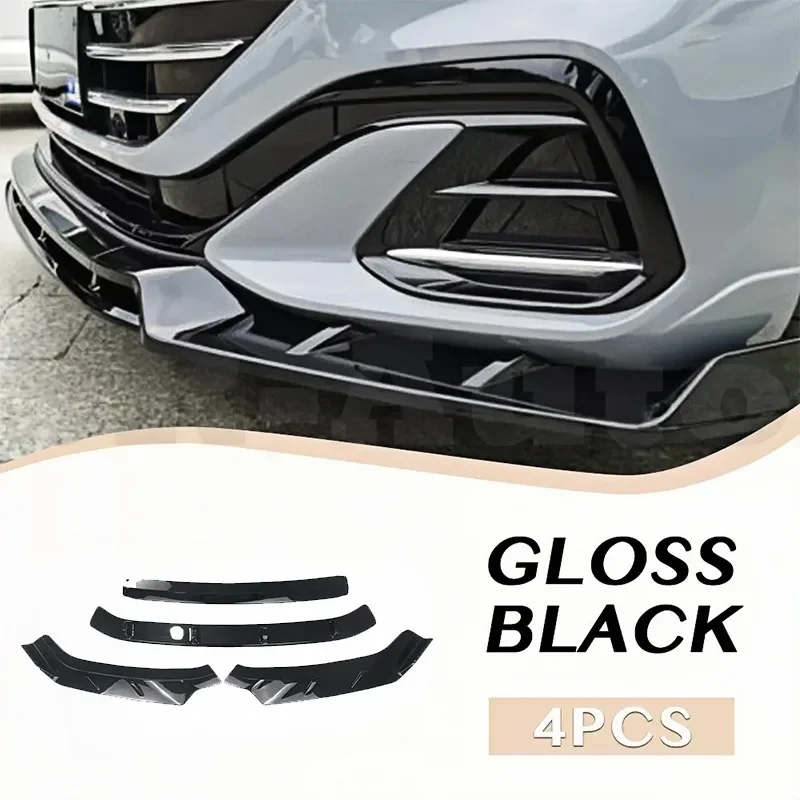 

For VW Arteon R-Line Facelift 2020 - 2024 RS Style 4Pcs Front Bumper Lip Chin Spoiler Splitter Canards Bodykit Front Splitter