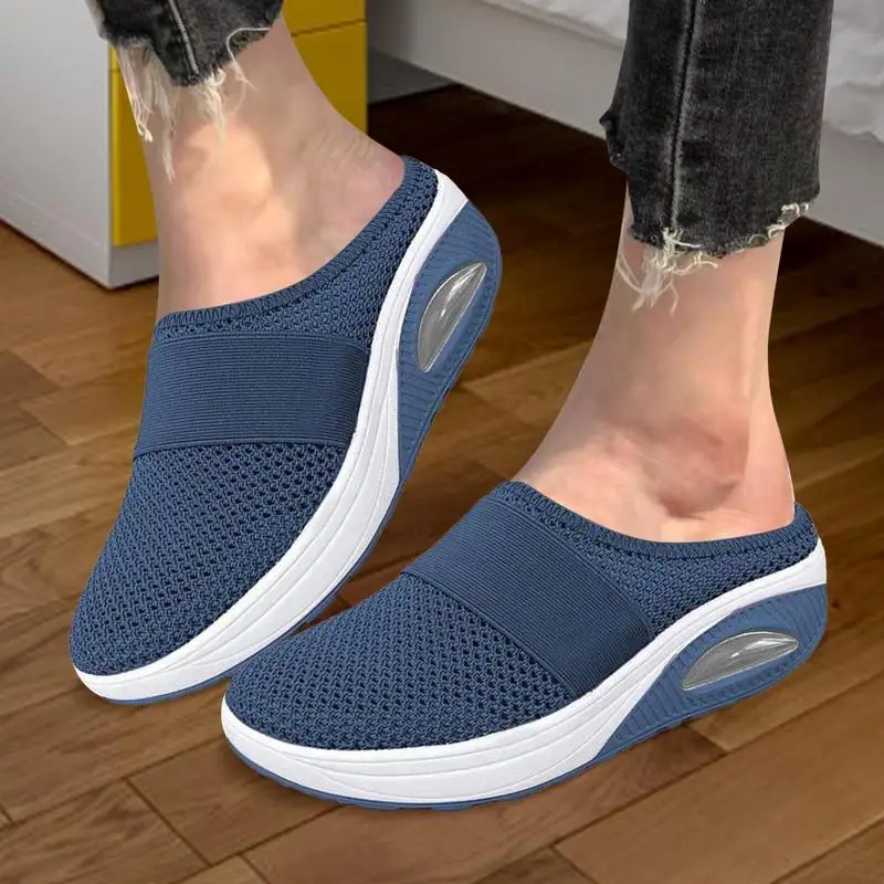 Womens Orthopedic Sneakers Breathable Sports Sneakers Walking Shoes Air Cushion Comfortable Slip-On Shoes Sandals for Women Men