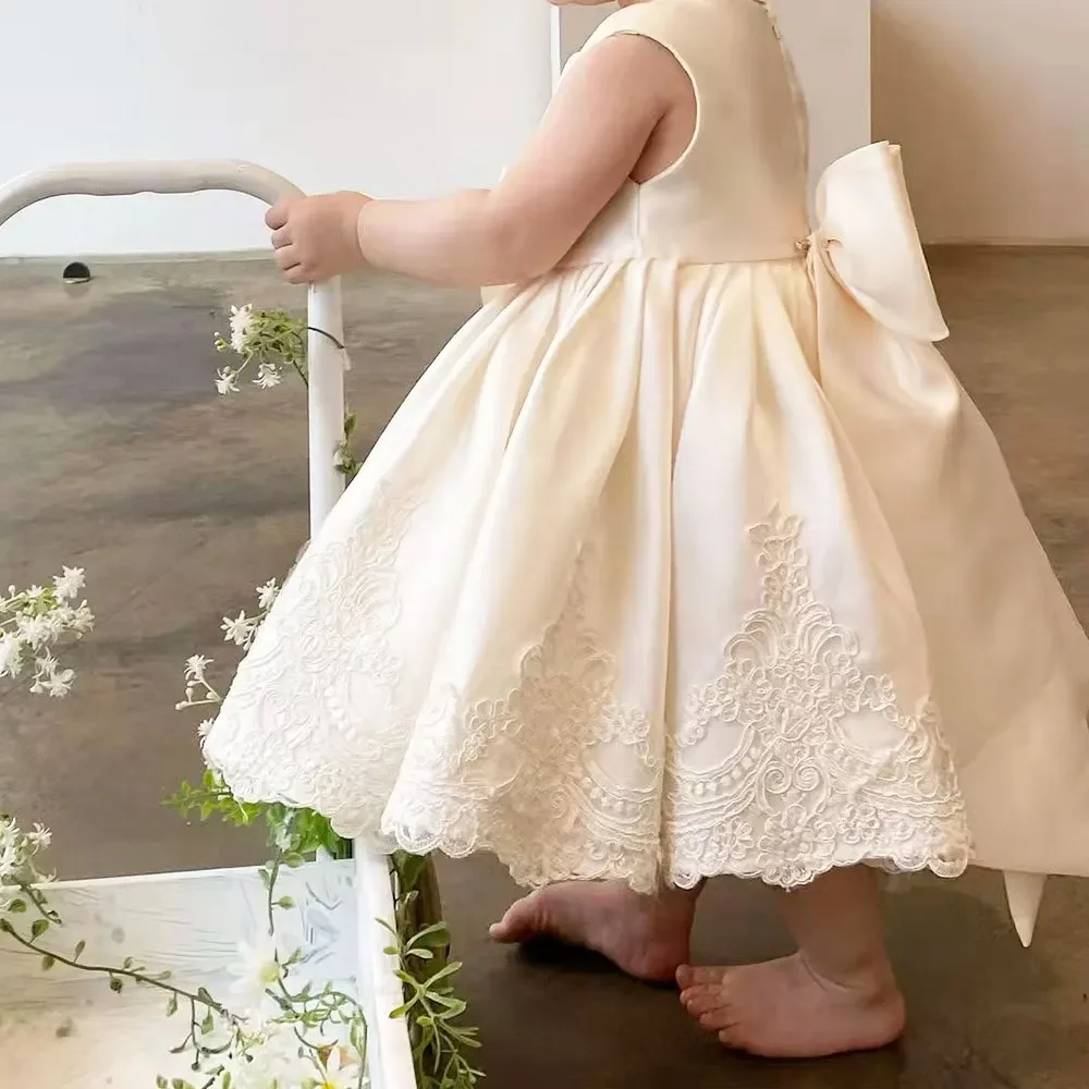 Elegante Kleider für Mädchen Weihnachten feste Spitze Mädchen Party kleid Prinzessin Geburtstag Hochzeit Neujahr Kostüm Kleidung 1-6t