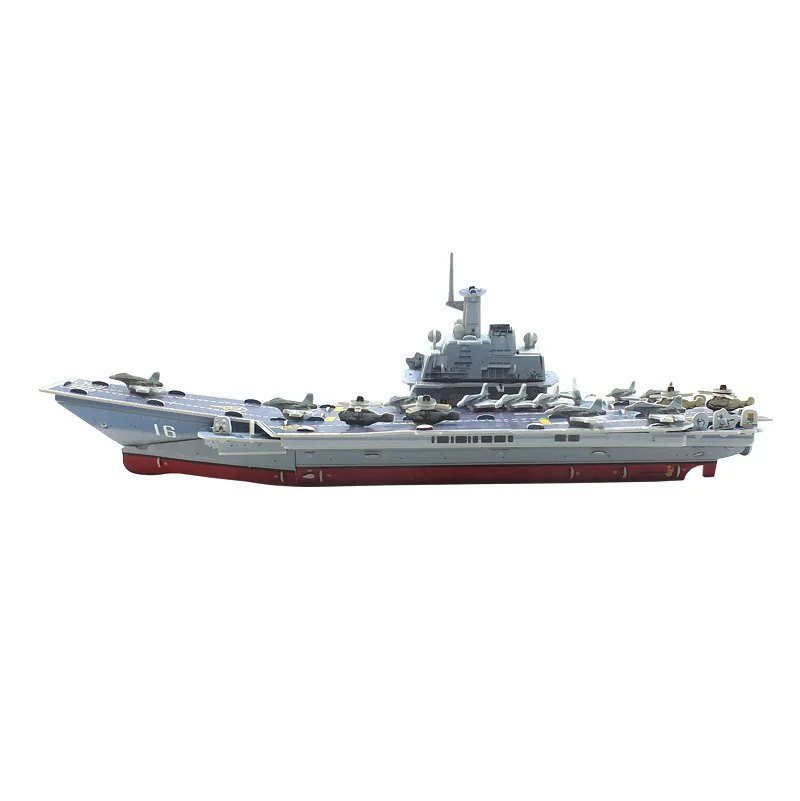 Rompecabezas 3D para niños, juguetes educativos, bloques ensamblados a mano, serie de rompecabezas de barco Liaoning, modelo de juguete, regalos P333