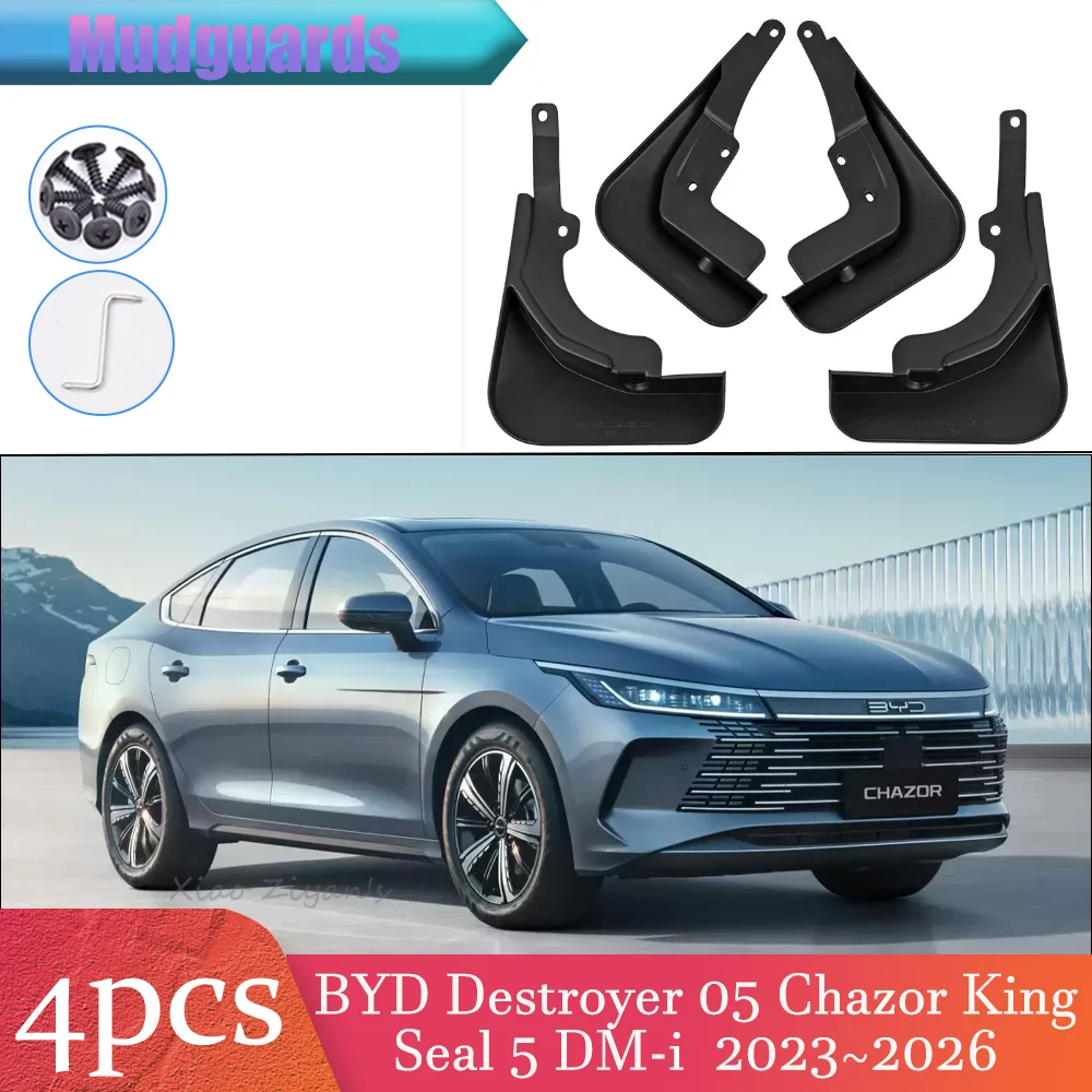 

For BYD Destroyer 05 Chazor King Seal 5 DM-i 2023~2026 Car Wheel Mudguard Flaps Mud Skin Cover Guards Fenders Splash Accessorie