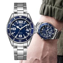 Luxury Mens Watches Stainless Steel Business Waterproof Date Quartz Watch Men Fashion 2023 Sport Clock Relogio Masculino