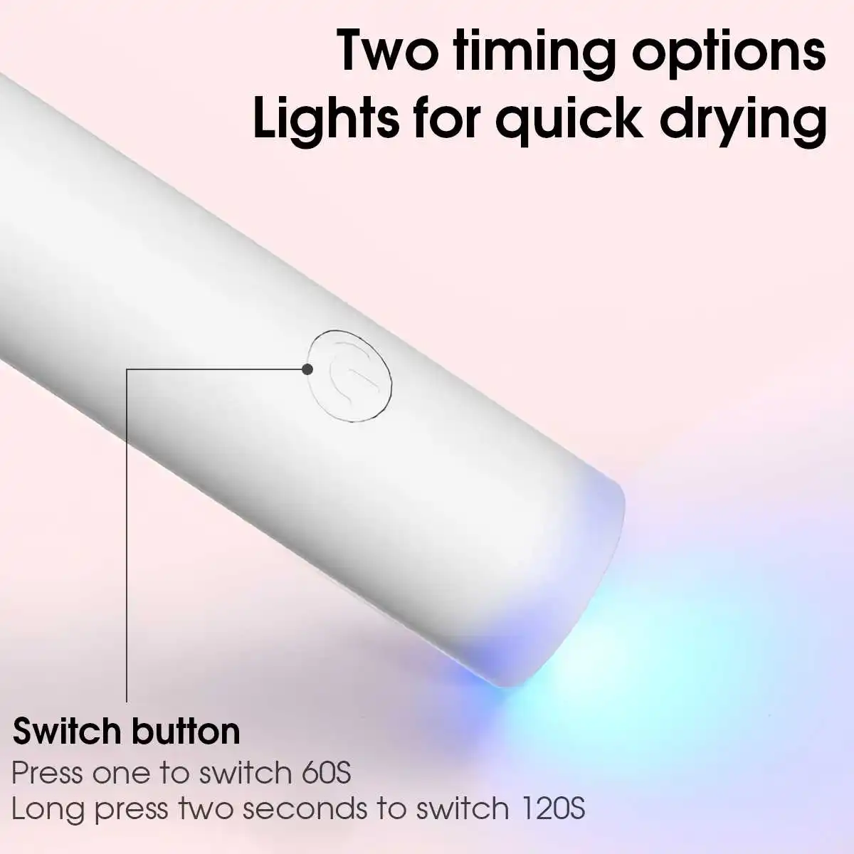 المحمولة البسيطة سريعة الجافة USB مسمار مجفف آلة المنزل أدوات العلاج بالضوء الأشعة فوق البنفسجية LED مسمار مصباح هلام البولندية مسمار أداة فنية الاستخدام المنزلي السفر