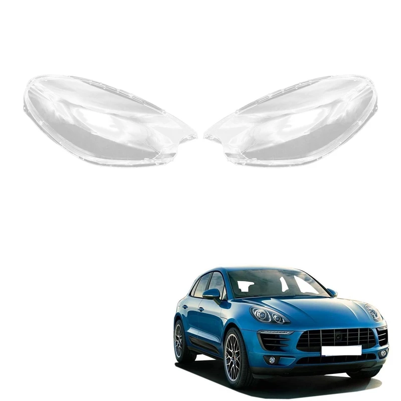 For-Porsche Macan 2014 2015 2016 2017 Headlight Shell Lamp Shade Transparent Lens Cover Headlight Cover