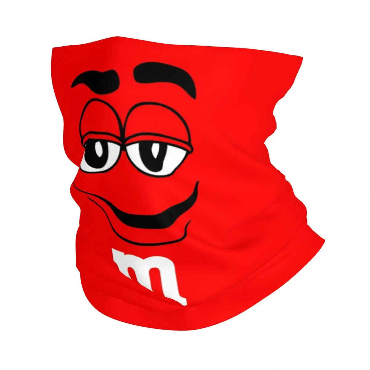 Bandana de Chocolate de caramelo rojo personalizada, calentador de cuello de invierno para mujer, bufanda facial envolvente a prueba de viento para senderismo, diadema de polaina MMS