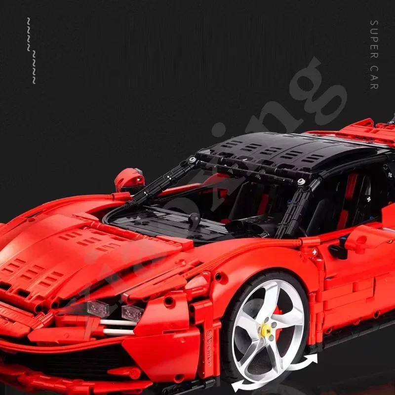 Moc-72952 SF90 Supercar Assembly Building Blocks Racing Toy Model Car 42143 High Difficulty Constructing Toy Christmas Present