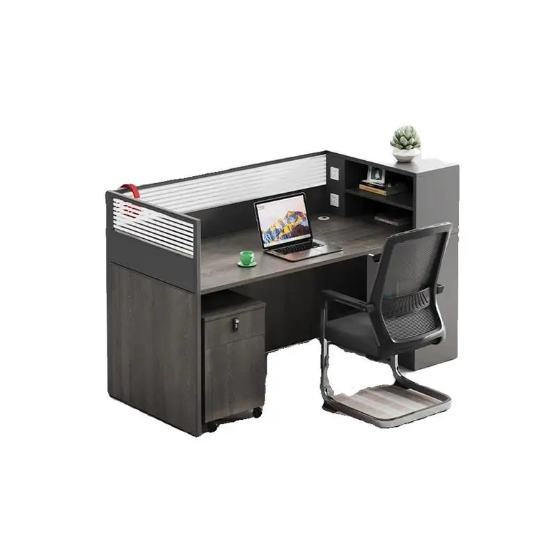 Employee office desk and chair combination, simple screen booth, work office