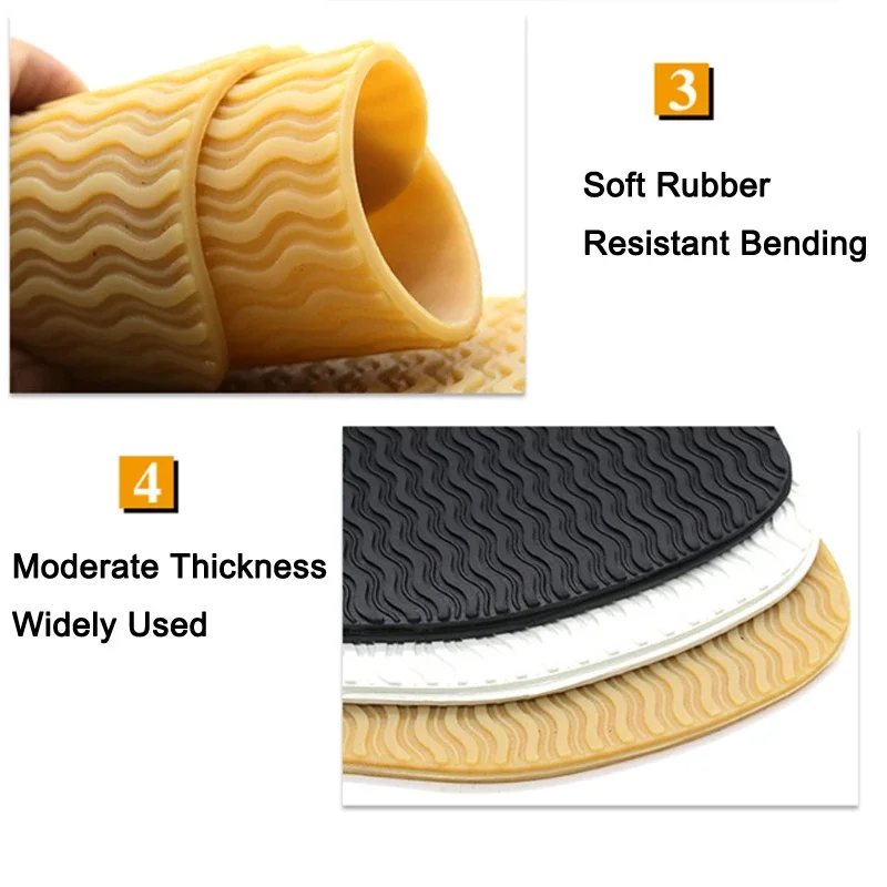 Rubber Soles for Making Shoes Replacement Outsole Anti-Slip Shoe Sole Repair Patch Sole Protector Sheets for Sneakers High Heels