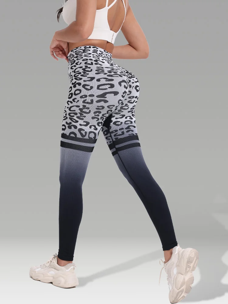 

Leopard Print Seamless Yoga Pants High-Waisted Hip lift Breathable Quick-Drying Sweatpants Outdoor Fitness Pants
