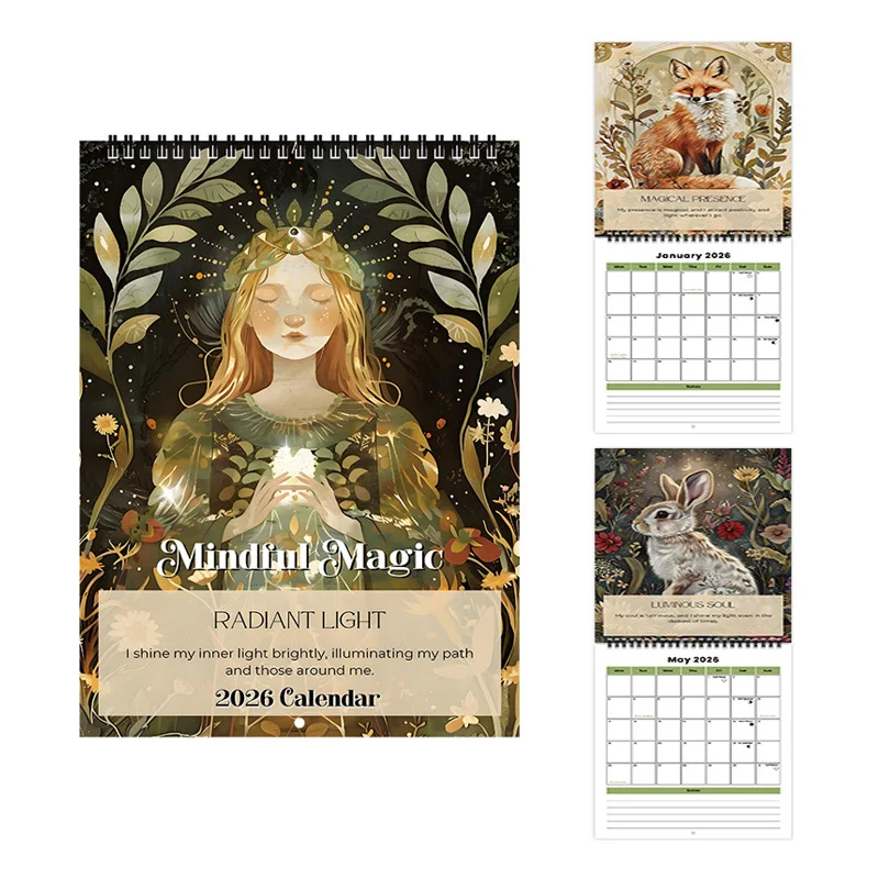 

2026 Mindful Magic Themed Calendar Yearly And Monthly Planning Calendar Decorative Calendar Suitable For Office Home Etc