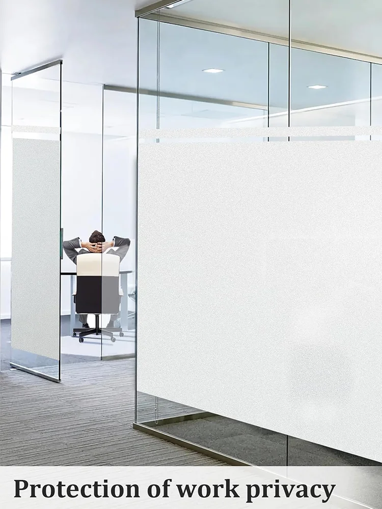 Raamprivacyfolie Matglas raamfolie Glas-in-lood raamfolie Badkamerraam Frosting Film Privacy voor thuiskantoor - afbeelding 2