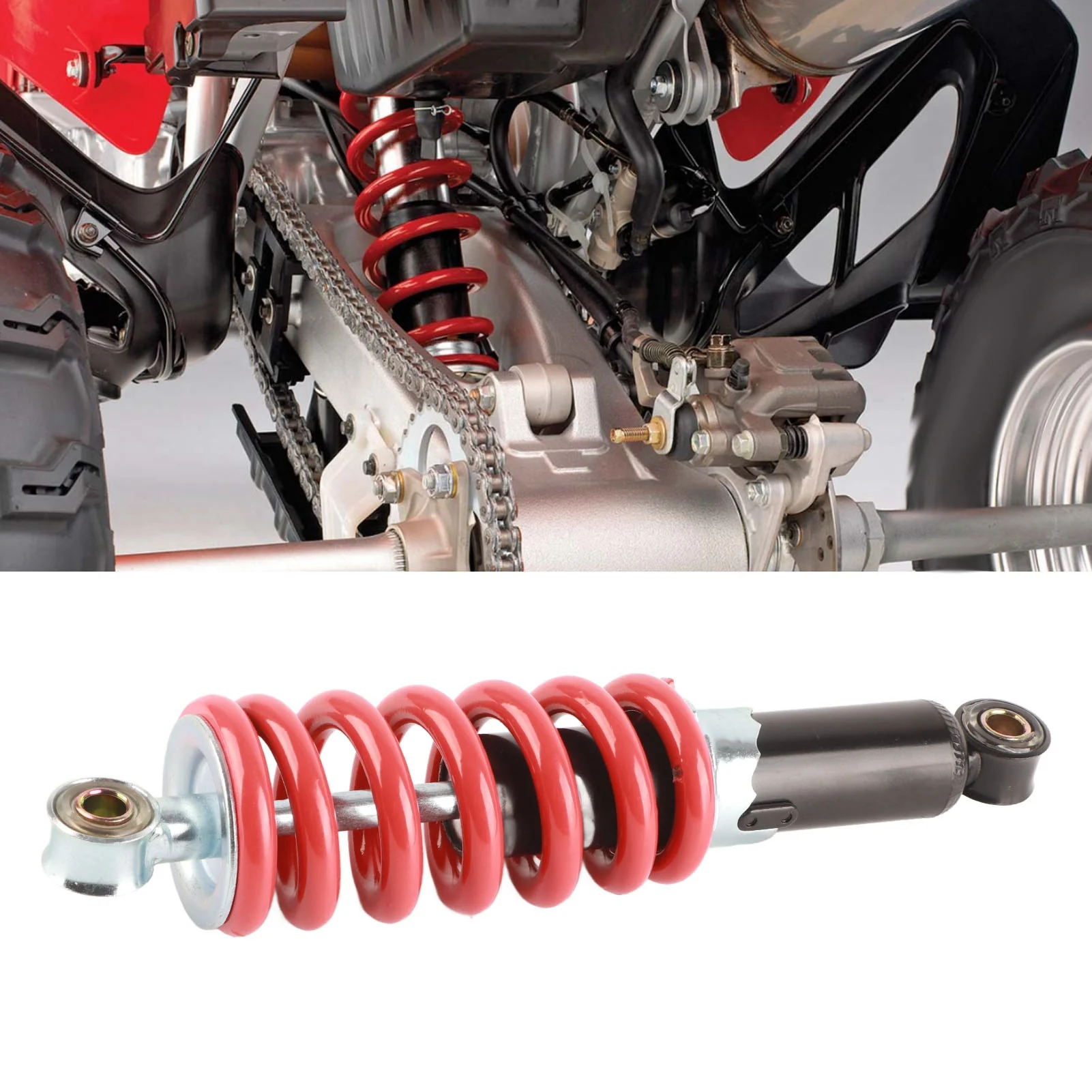 

250mm Metal Motorcycle Rear Suspension Shock Absorber Replacement for 70‑125CC Motorcycle Pit Dirt Bike ATV