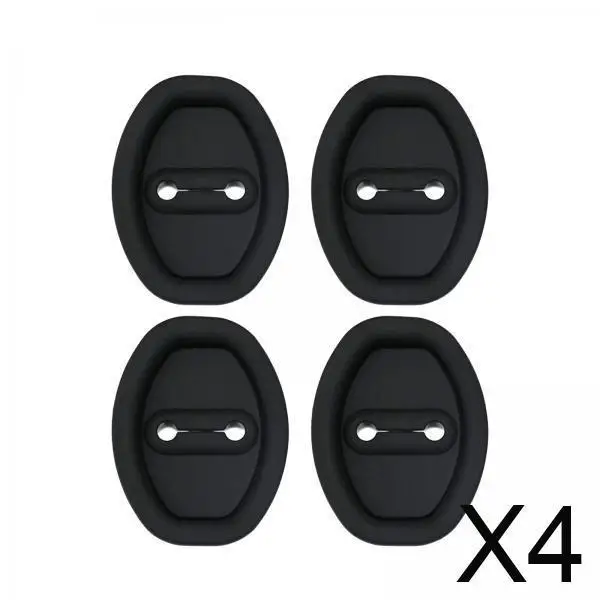 

Car Door Lock Latches Protector Silicone Cover Auto Accessories Black Replacement for Sedan Truck