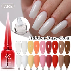 AS 15ml Gold Glitter Rubber Base Gel Polish Foil Gold Pink Milky White Semi Permanent UV LED Nail Art Hybrid Gel Varnish