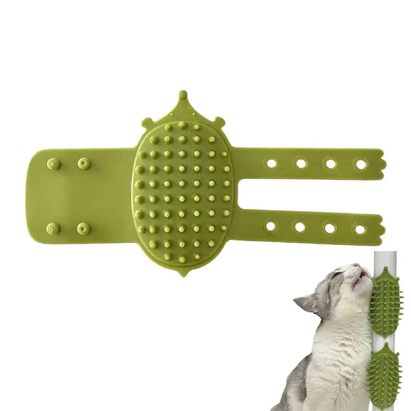 Pet Scratching Brush Pet Dog Cat Cleaning Scratching Brush in Silicone Small and Medium Cats Groomer for Corner Table Legs