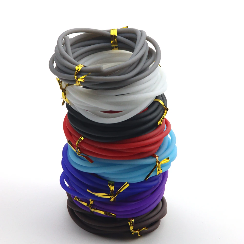 2/3/4MM1/2Yards Silicone Colored Hollow HoseJewelry Memory Line Hollow Round Tube Storage Line DIY Jewelry Bracelet/Necklace