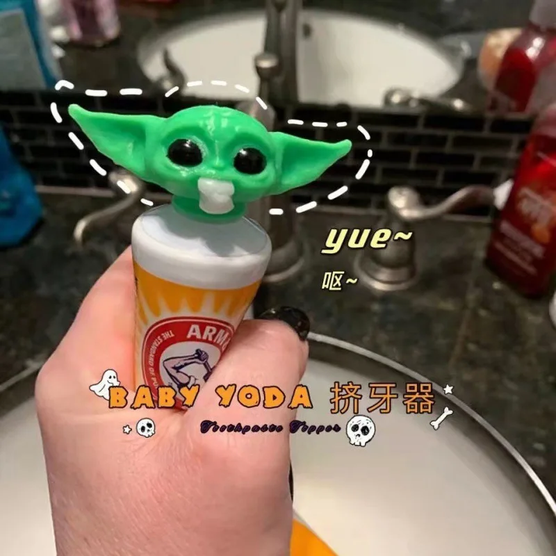 Star Wars Yoda Doll Toy Creative Squeeze Toothpaste Tool Cartoon Tricky Spoof Funny Bathroom Supplies Children\'s Gift