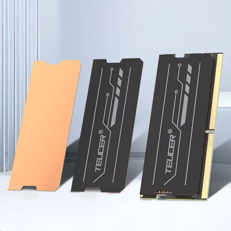 TEUCER Graphene Laptop RAM Heatsink, Dual-Layer Graphene and Copper Foil Design Cooler Memory Radiator for DDR5 DDR4 DDR3 DDR2