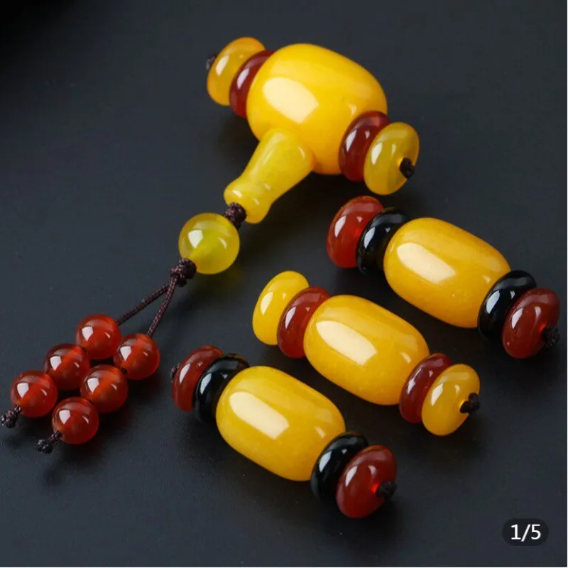 

Набор из 108 бусин Ваджра-звезда Бодхи с желтым халцедоном и красным агатом, священные бусины, комплект из четырех предметов для самостоятельного изготовления браслетов Вэньвань, подарок