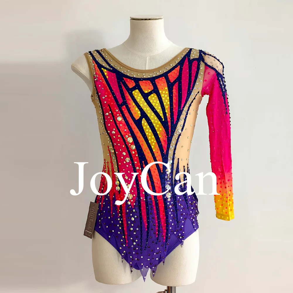 Artistic Gymnastics Leotards Colorful Spandex Unitards High Elasticity Breathable Diamond Look Rhythmic Gymnastic CostumesBD9981