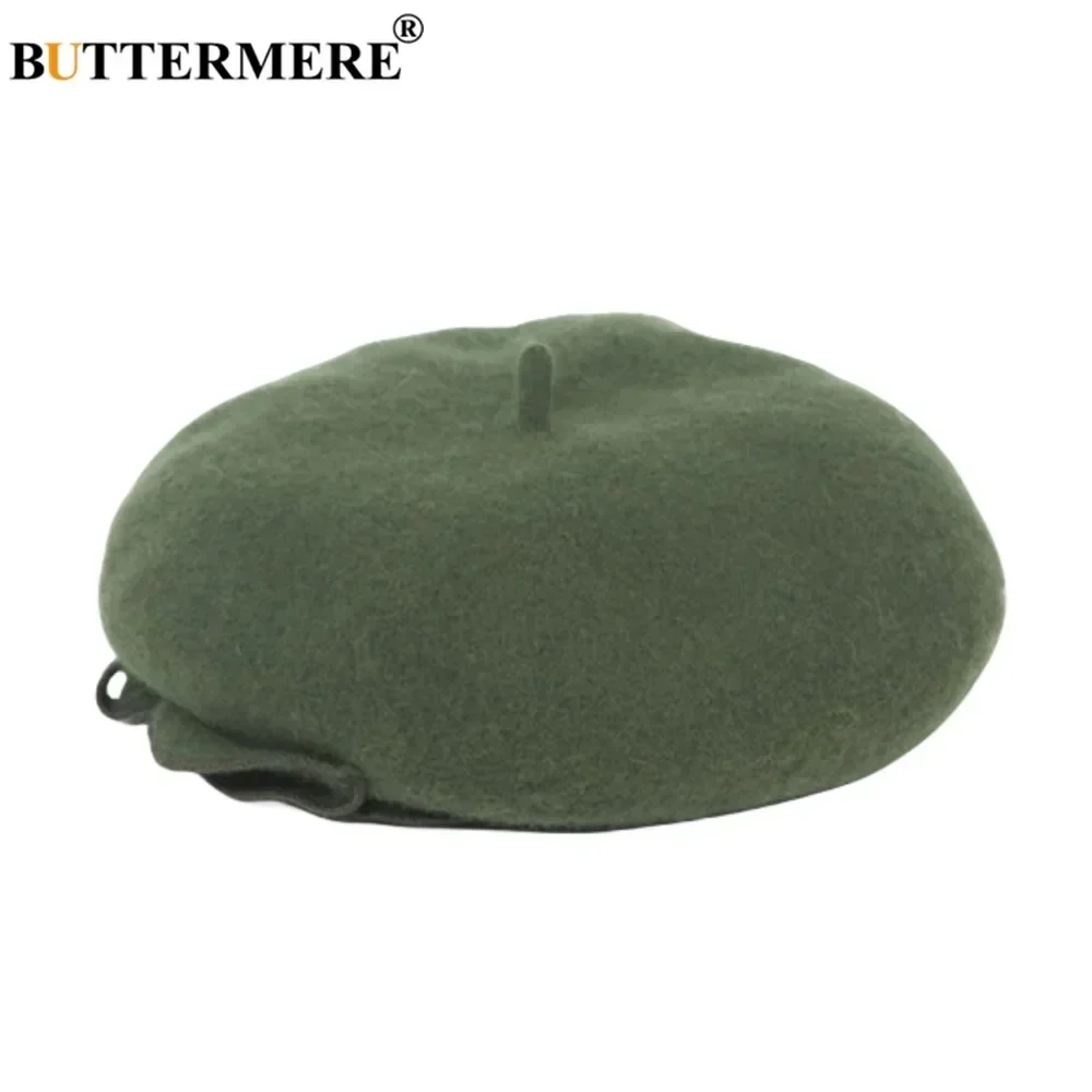 

BUTTERMERE Wool Beret Women Green Cap Bonnet Woman Winter Ladies Hat Autumn Winter French Painter Beanies