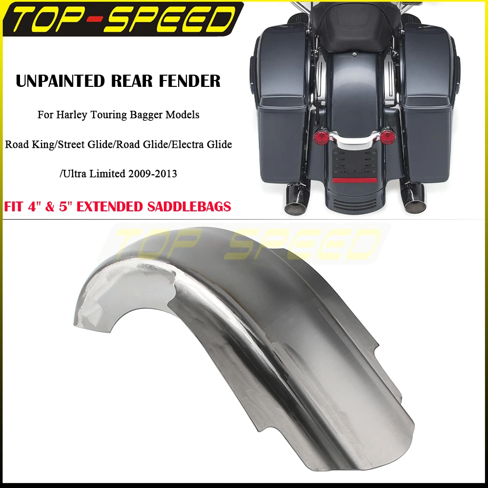 

4" 5" Bagger Unpainted Rear Wheel Fender Mudguard For Harley Touring Road King Street Road Electra Glide Ultra Limited 2009-2013
